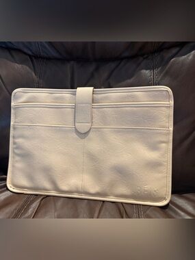 BEIS Cream Tablet Folio with Secure Strap and Organizer